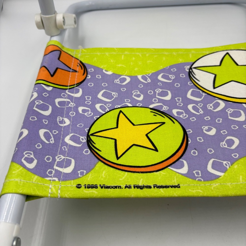 Rugrats Sand Chair Kids Purple Green Vintage 1997 Nickelodeon Folding NOS tags - Picture 4 of 12